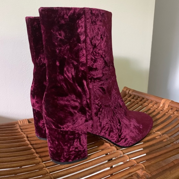 Via Spiga Velvet block heel midi boot - Picture 2 of 7
